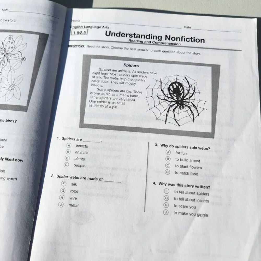 Spectrum Test Prep Grade 1 Booklet Book Workbook Assessment Math English New